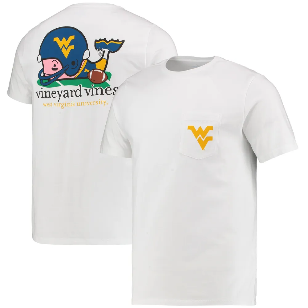 Lids West Virginia Mountaineers Vineyard Vines Football Whale T-Shirt -  White