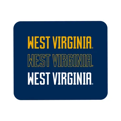 West Virginia Mountaineers Wordmark Logo Mouse Pad - Navy