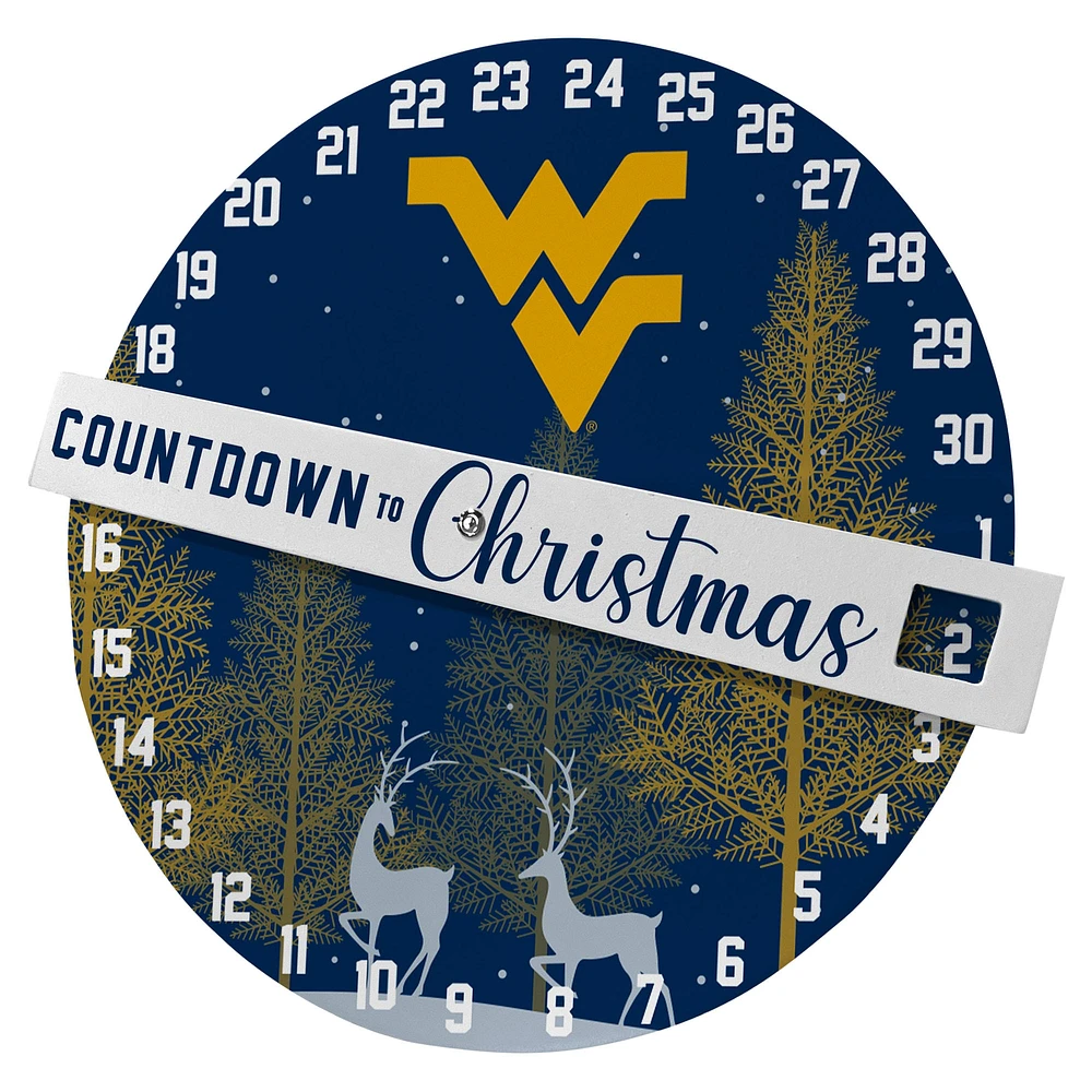 Pegasus West Virginia Mountaineers Countdown to Christmas Wall Sign