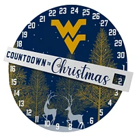 Panneau mural Pegasus West Virginia Mountaineers, compte à rebours jusqu'à Noël