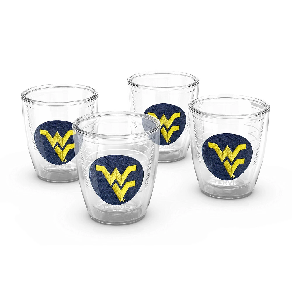 Tervis West Virginia Mountaineers, paquet de 4, 12 oz. Ensemble de gobelets emblème