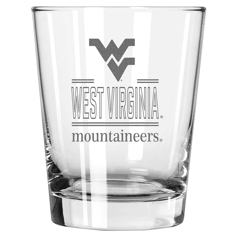 The Memory Company West Virginia Mountaineers 15oz. Double Old Fashioned Glass