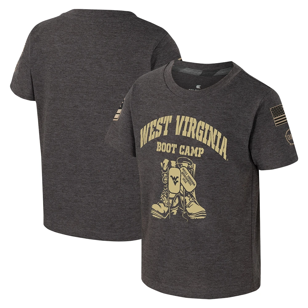 Toddler Colosseum Charcoal West Virginia Mountaineers OHT Military Appreciation Boot Camp T-Shirt