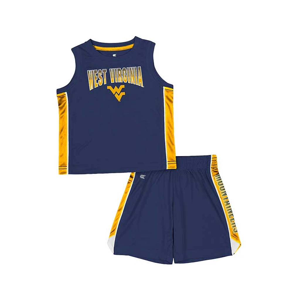 Ensemble débardeur et short Colosseum Navy West Virginia Mountaineers Vecna ​​pour tout-petit