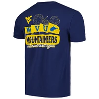 Unisex Navy West Virginia Mountaineers Hyper Local Firework Flags T-Shirt