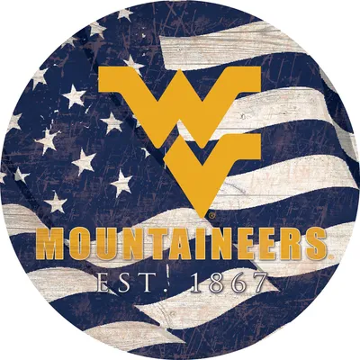 West Virginia Mountaineers 12" Team Color Flag Sign