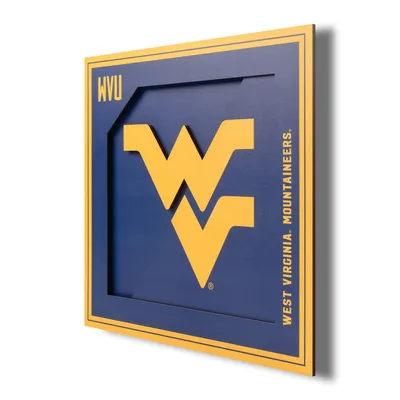 West Virginia Mountaineers 12'' x 12'' 3D Logo Wall Art