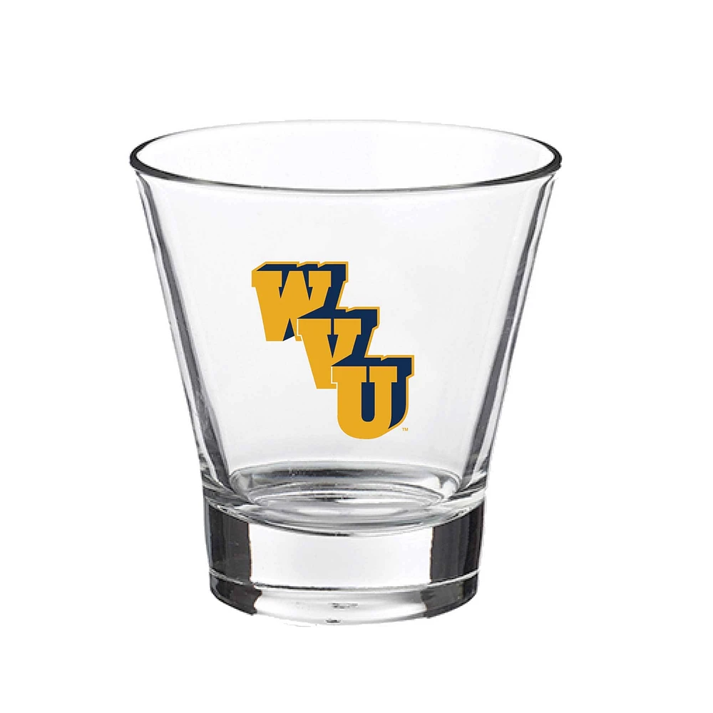 West Virginia Mountaineers 12oz. Slant Vault Rock Glass