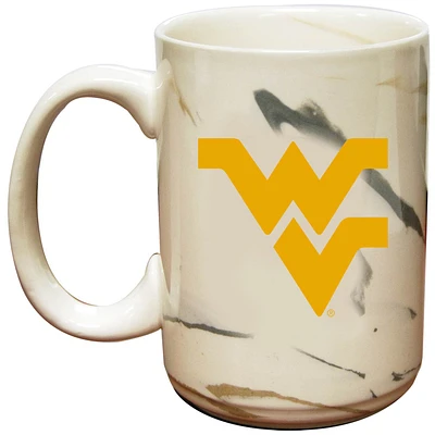 West Virginia Mountaineers 15oz. Marble Ceramic Mug