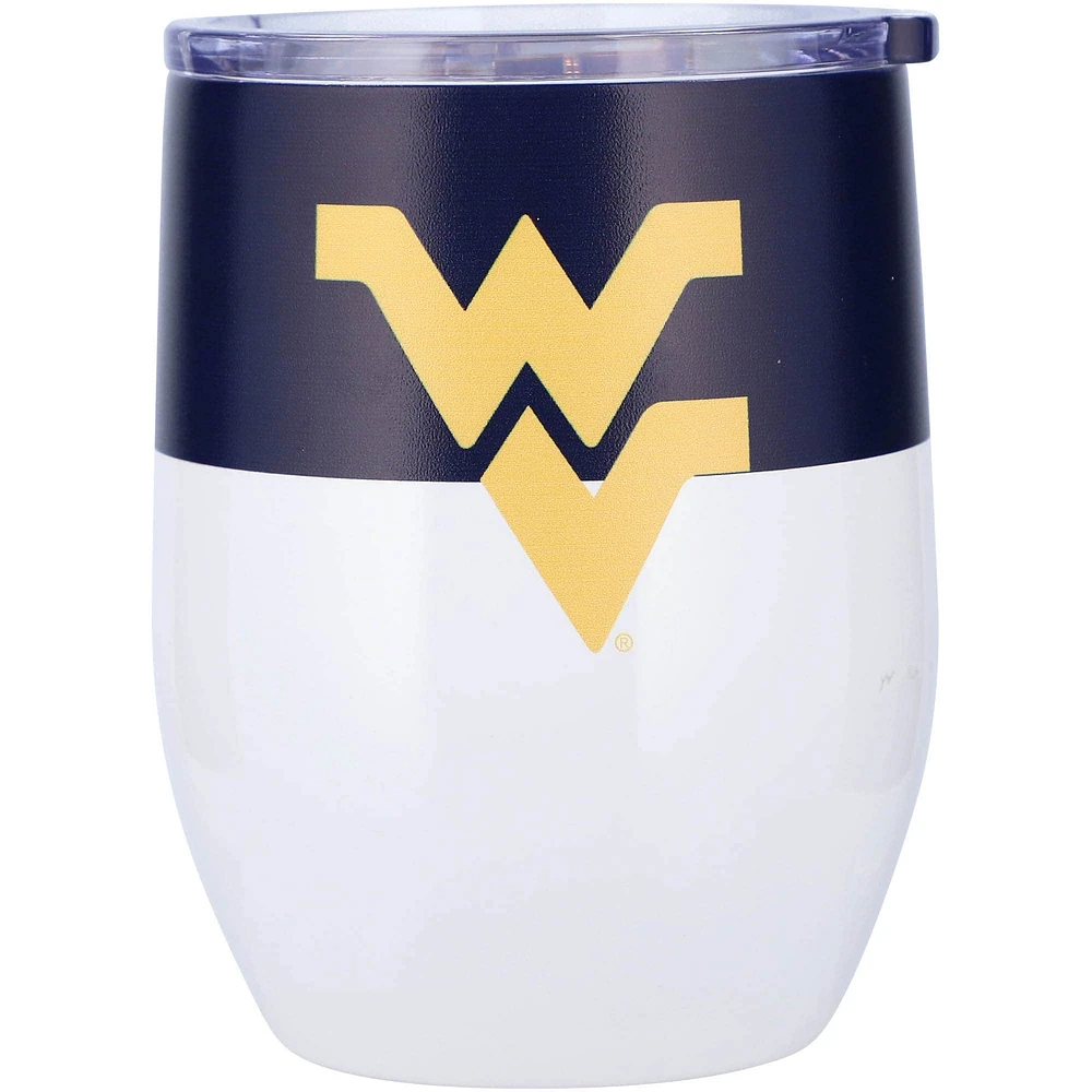 West Virginia Mountaineers 16oz. Colorblock Stainless Steel Curved Tumbler