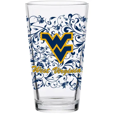 West Virginia Mountaineers 16oz. Floral Pint Glass