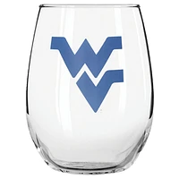 Verre à boisson incurvé de 16 oz des West Virginia Mountaineers pour le jour du match