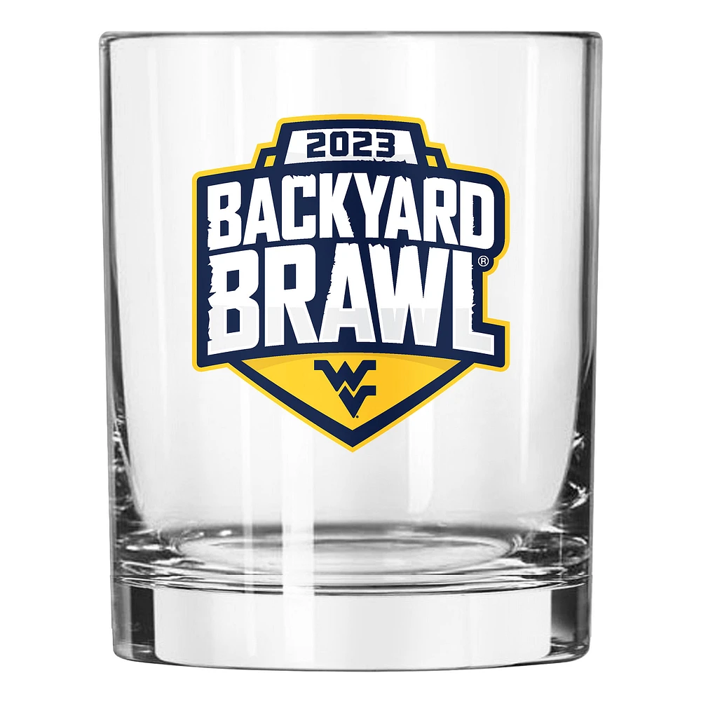 West Virginia Mountaineers 2023 Backyard Brawl 14oz. Rocks Glass