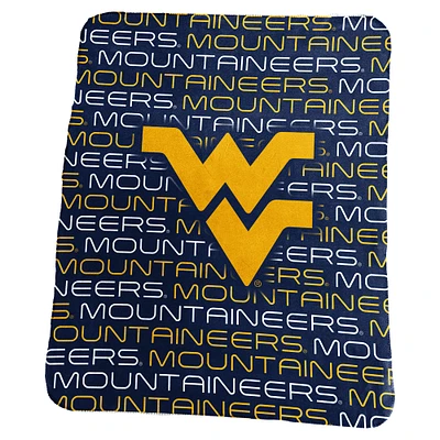 Couverture polaire classique à répétition West Virginia Mountaineers 50'' x 60''