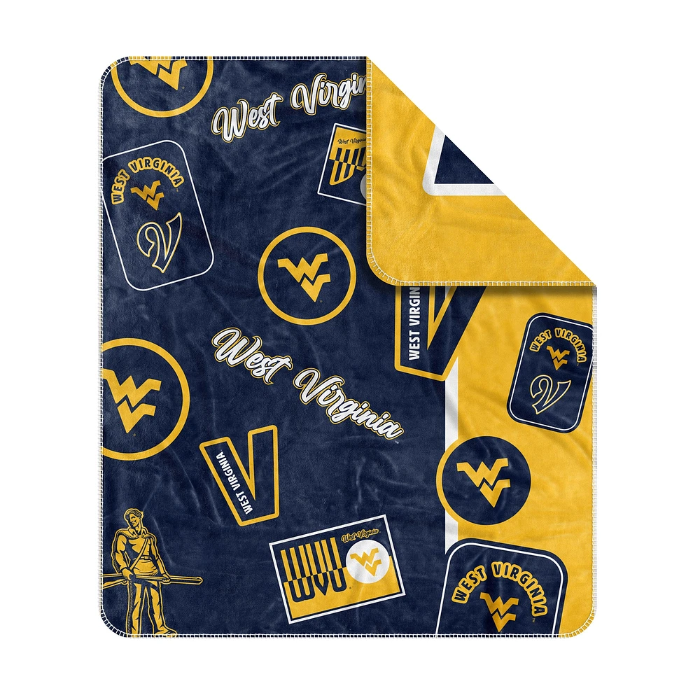 Couverture tissée Dream Weave 50" x 60" des West Virginia Mountaineers