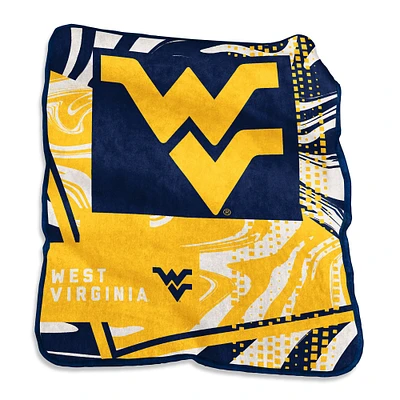 West Virginia Mountaineers Couverture tourbillonnante Raschel 127 x 152,4 cm