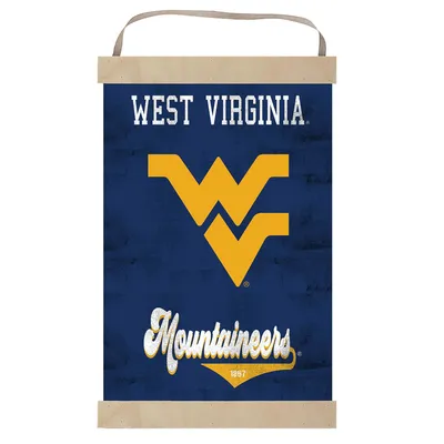 West Virginia Mountaineers Retro Logo Banner Sign