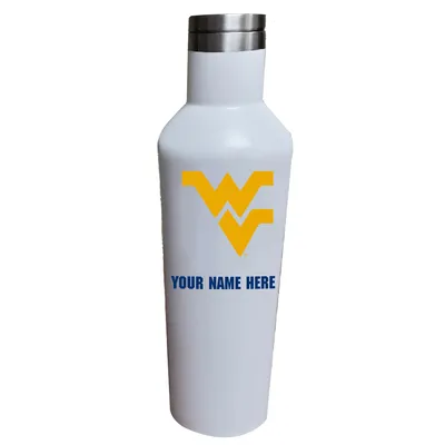 West Virginia Mountaineers 17oz. Personalized Infinity Stainless Steel Water Bottle - White