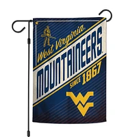 WinCraft West Virginia Mountaineers Drapeau de jardin double face avec logo rétro 30,5 x 45,7 cm