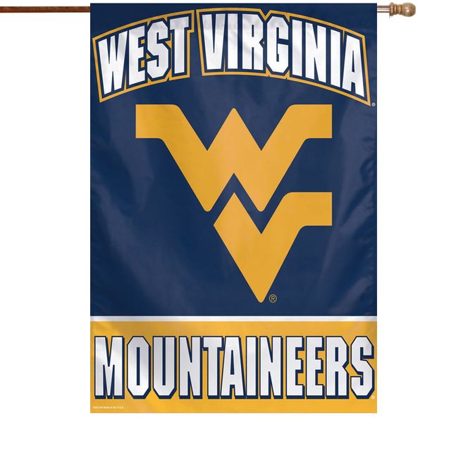 WinCraft West Virginia Mountaineers Bannière verticale simple face avec nom complet 71 x 101,6 cm