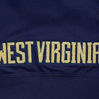 Veste à capuche entièrement zippée sequins Pro Standard bleu marine pour femme des West Virginia Mountaineers Game Day