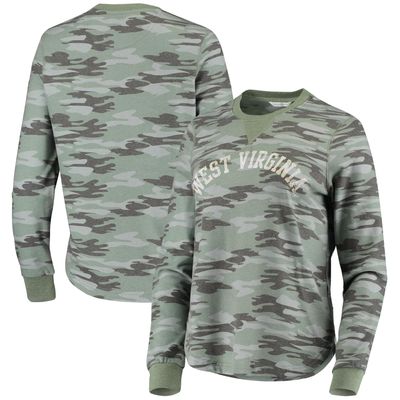 Women's Camo West Virginia Mountaineers Comfy Pullover Sweatshirt