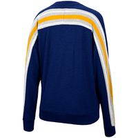 Women's Colosseum Heathered Navy West Virginia Mountaineers Team Oversized Pullover Sweatshirt