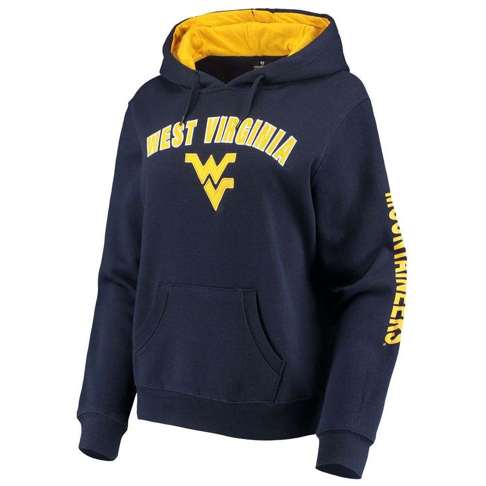 Women's Colosseum Navy West Virginia Mountaineers Loud and Proud Pullover Hoodie