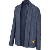 Women's Colosseum Navy West Virginia Mountaineers Morningside Cardigan Sweater