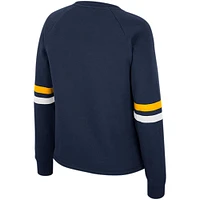 Women's Colosseum Navy West Virginia Mountaineers Talent Competition Raglan Pullover Sweatshirt