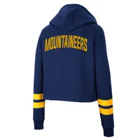 Sweat à capuche court Colosseum Navy West Virginia Mountaineers pour femme