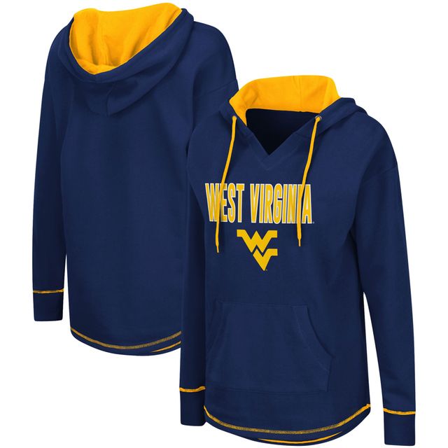 Sweat à capuche tunique Colosseum Navy West Virginia Mountaineers pour femmes