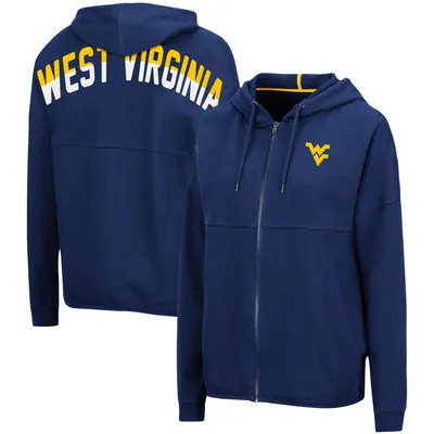 West Virginia Mountaineers Colosseum Women's Two-Hit Full-Zip Hoodie - Navy