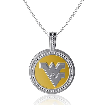 Women's Dayna Designs West Virginia Mountaineers Enamel Silver Coin Necklace