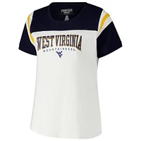 T-shirt Fanatics pour femmes, blanc, West Virginia Mountaineers, grande taille, Winning Gear