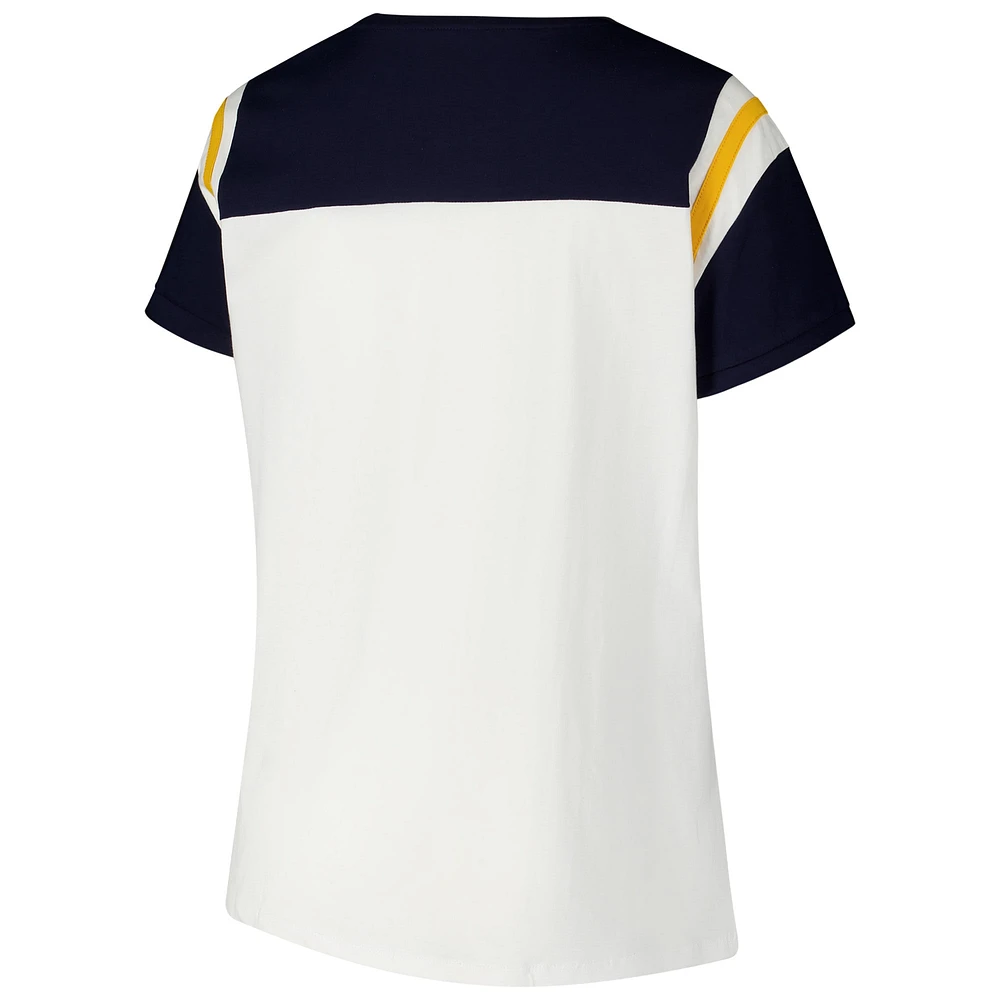 T-shirt Fanatics pour femmes, blanc, West Virginia Mountaineers, grande taille, Winning Gear