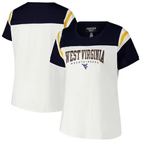 T-shirt Fanatics pour femmes, blanc, West Virginia Mountaineers, grande taille, Winning Gear