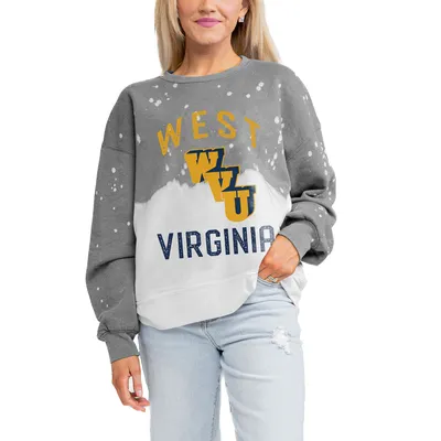 West Virginia Mountaineers Gameday Couture Women's Twice As Nice Faded Crewneck Sweatshirt - Gray