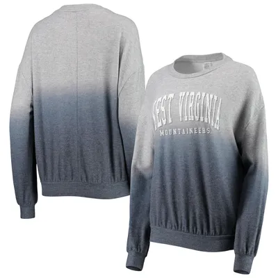 West Virginia Mountaineers Gameday Couture Women's Slow Fade Hacci Ombre Pullover Sweatshirt - Navy/Gray