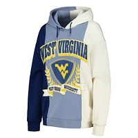 Women's Gameday Couture Navy West Virginia Mountaineers Hall of Fame Colorblock Pullover Hoodie