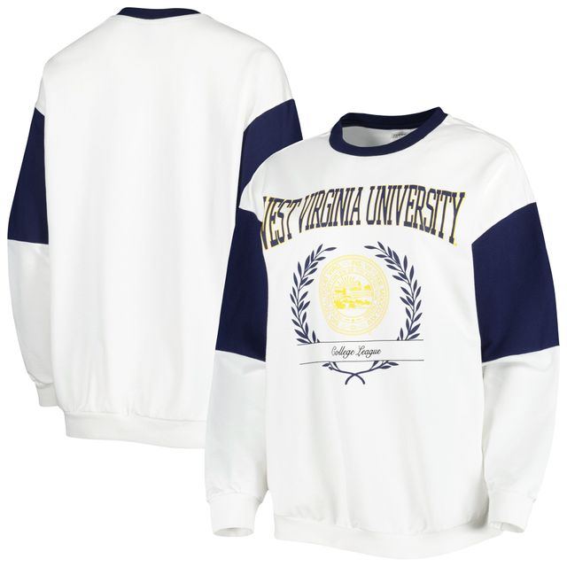 Sweat-shirt Gameday Couture White West Virginia Mountaineers It's A Vibe Dolman pour femme