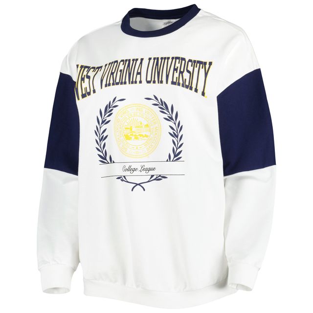 Sweat-shirt Gameday Couture White West Virginia Mountaineers It's A Vibe Dolman pour femme