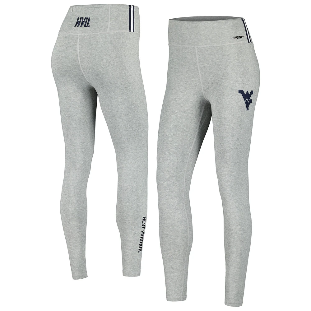 Women's Heather Gray West Virginia Mountaineers Classic 3-Hit Jersey Leggings