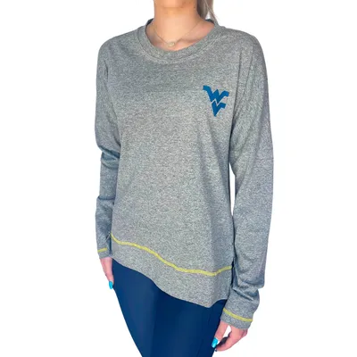 West Virginia Mountaineers Women's Contrast Long Sleeve T-Shirt - Heather Gray