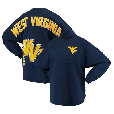 West Virginia Mountaineers Women's Loud n Proud Spirit Jersey T-Shirt - Navy