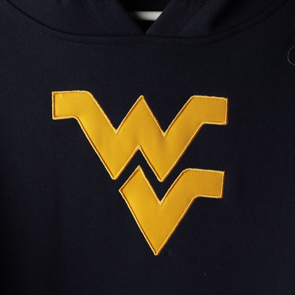 Women's Navy West Virginia Mountaineers Team Big Logo Pullover Hoodie