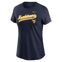 Women's Nike Navy West Virginia Mountaineers Local Script T-Shirt