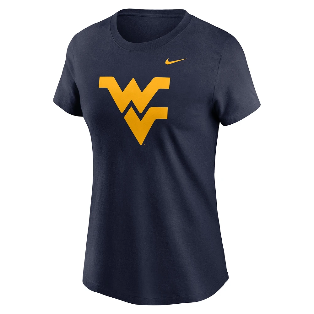 Women's Nike Navy West Virginia Mountaineers Primetime Logo T-Shirt