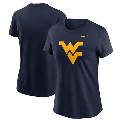 T-shirt Nike bleu marine avec logo Primetime des West Virginia Mountaineers pour femme