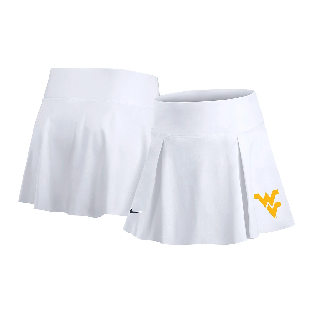 Women's Nike White West Virginia Mountaineers Club Performance Tennis Skirt with Shorts